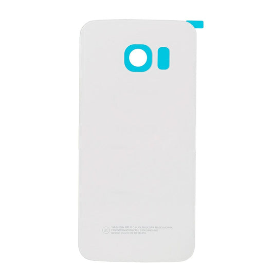 REPLACEMENT FOR SAMSUNG GALAXY S6 EDGE SM-G925 BATTERY DOOR WITH ADHESIVE WHITE