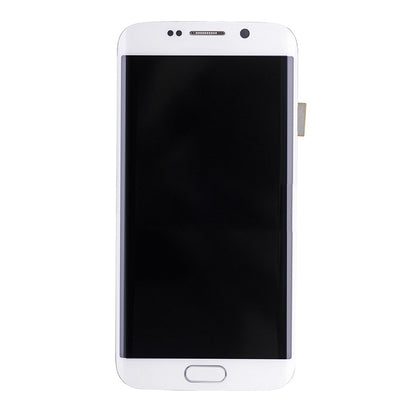 REPLACEMENT FOR SAMSUNG GALAXY S6 EDGE SM-G925 LCD SCREEN AND DIGITIZER ASSEMBLY WITH FRAME - WHITE