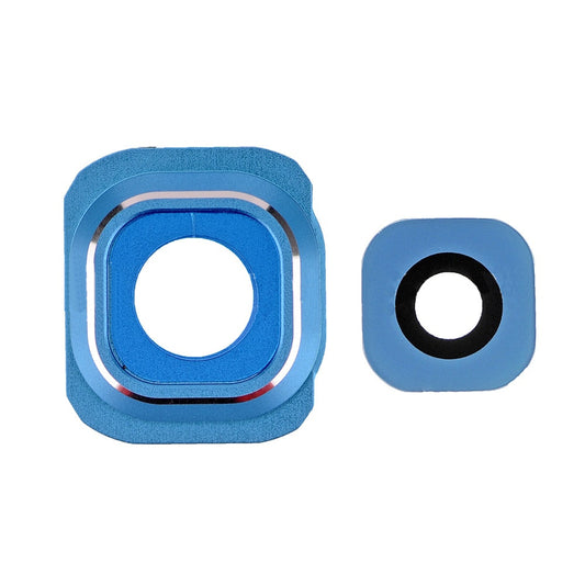 REPLACEMENT FOR SAMSUNG GALAXY S6 SERIES CAMERA LENS AND BEZEL - AQUA BLUE