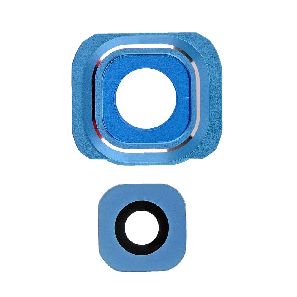 REPLACEMENT FOR SAMSUNG GALAXY S6 SERIES CAMERA LENS AND BEZEL - AQUA BLUE