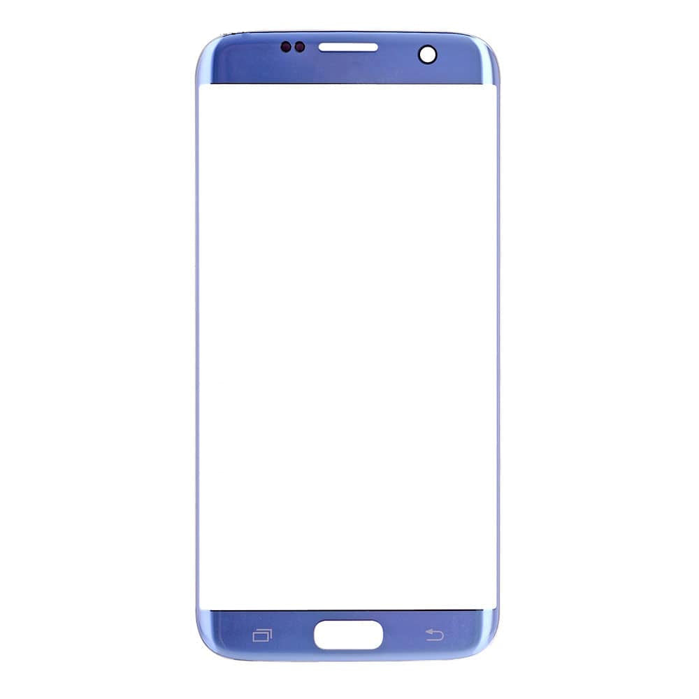 REPLACEMENT FOR SAMSUNG GALAXY S7 EDGE SM-G935 FRONT GLASS LENS - BLUE CORAL