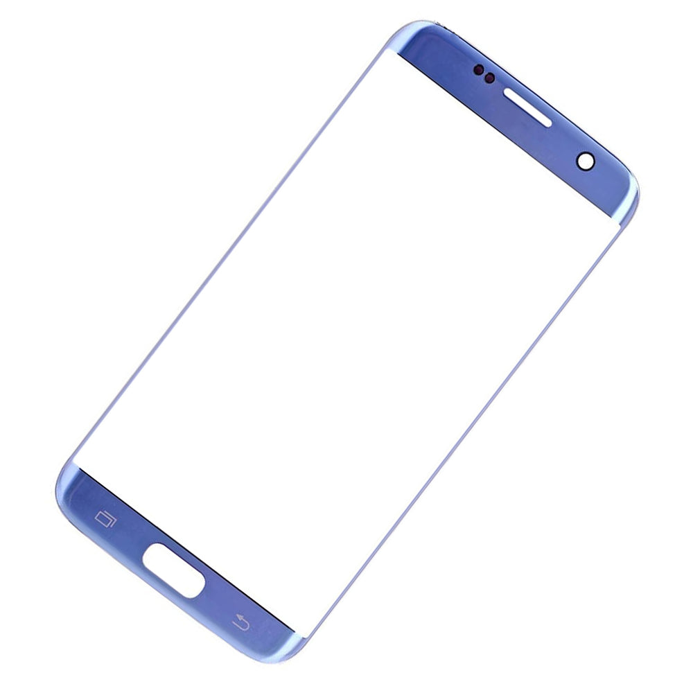 REPLACEMENT FOR SAMSUNG GALAXY S7 EDGE SM-G935 FRONT GLASS LENS - BLUE CORAL