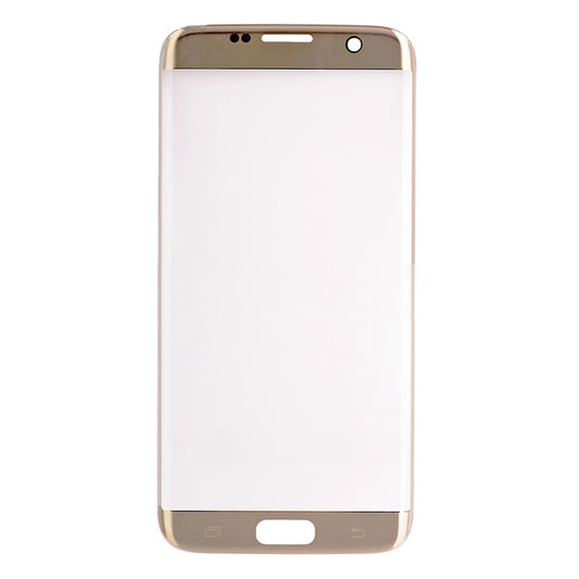 REPLACEMENT FOR SAMSUNG GALAXY S7 EDGE SM-G935 FRONT GLASS LENS - GOLD