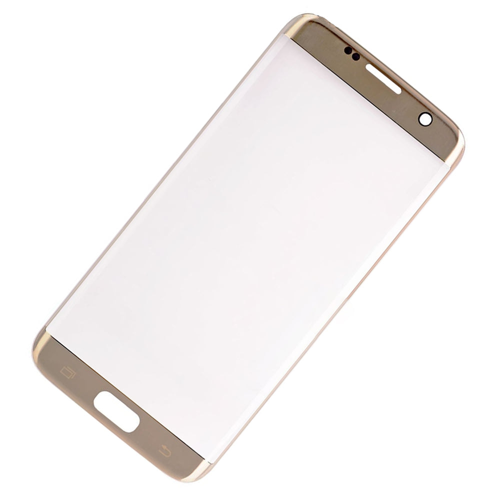 REPLACEMENT FOR SAMSUNG GALAXY S7 EDGE SM-G935 FRONT GLASS LENS - GOLD