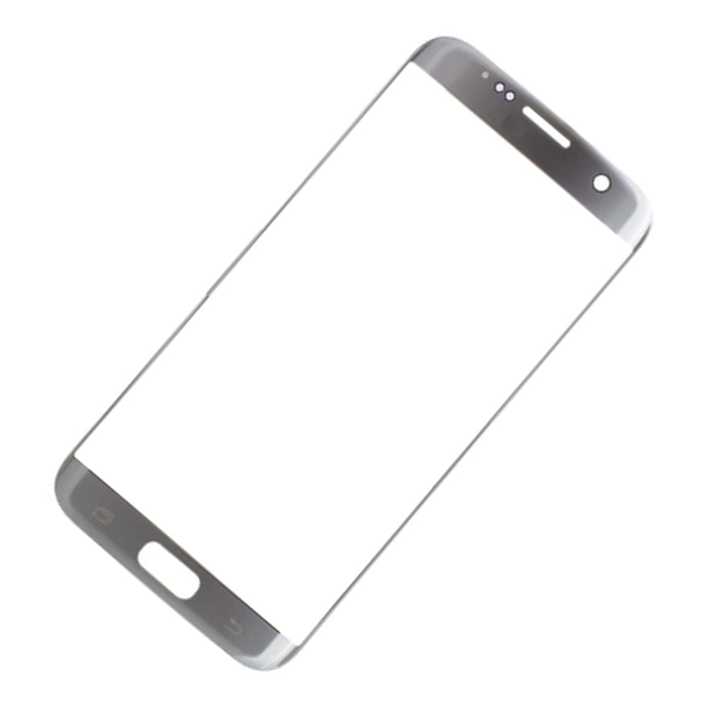 REPLACEMENT FOR SAMSUNG GALAXY S7 EDGE SM-G935 FRONT GLASS LENS - SILVER