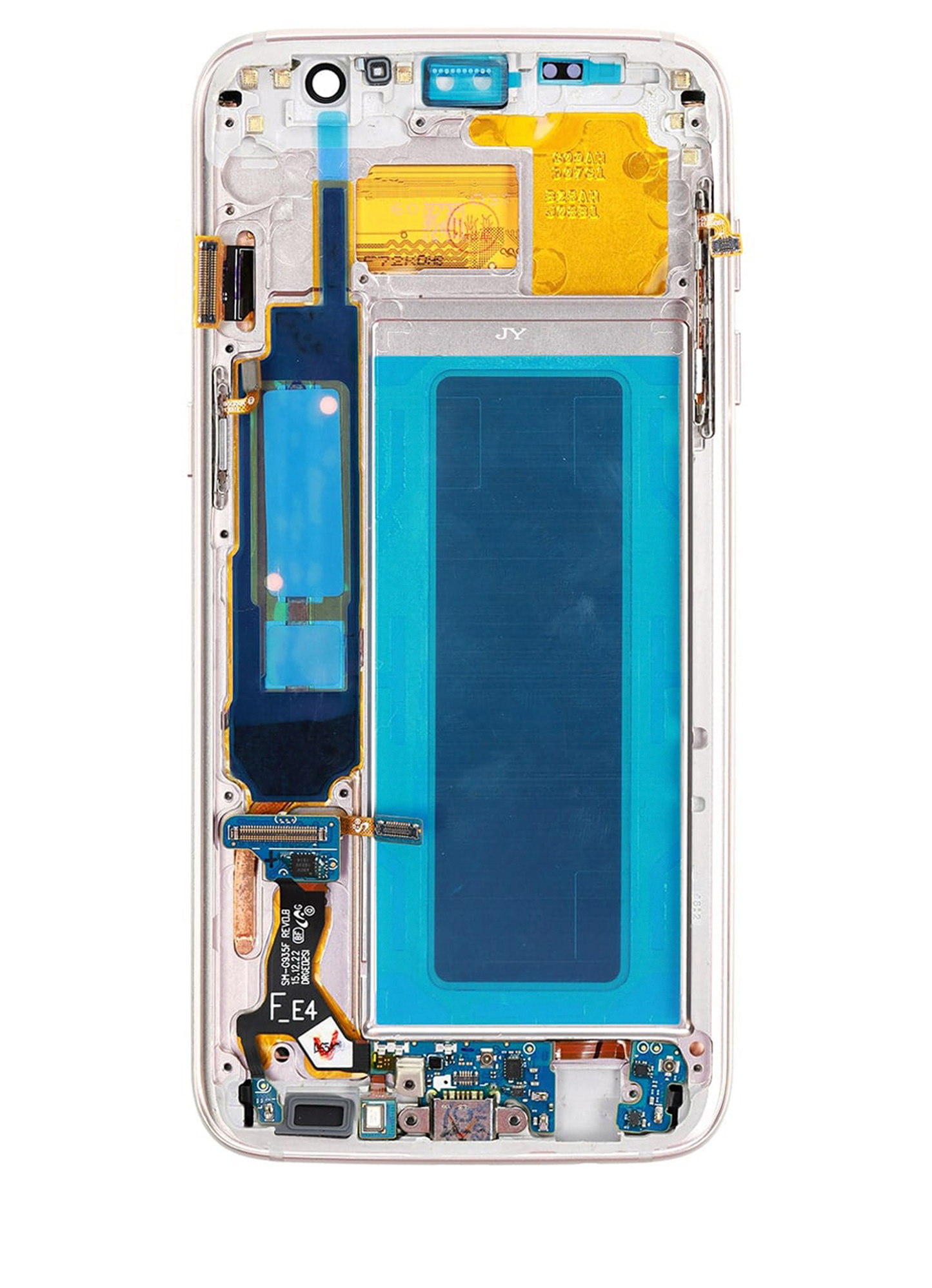 REPLACEMENT FOR SAMSUNG GALAXY S7 EDGE SM-G935 SERIES LCD SCREEN AND DIGITIZER ASSEMBLY WITH FRAME - SAPPHIRE