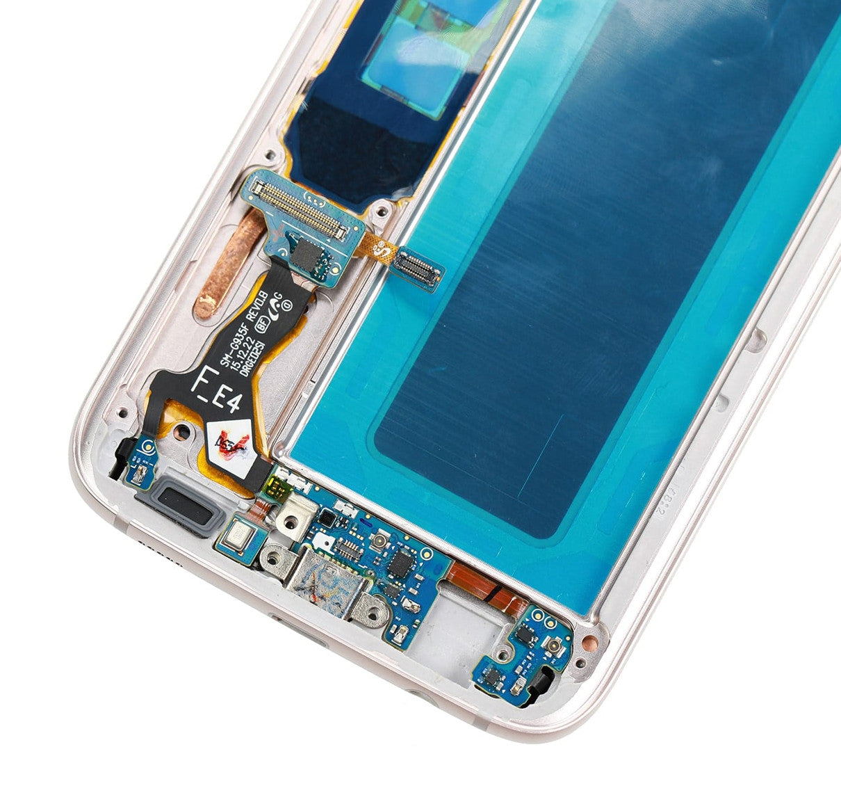 REPLACEMENT FOR SAMSUNG GALAXY S7 EDGE SM-G935 SERIES LCD SCREEN AND DIGITIZER ASSEMBLY WITH FRAME - SAPPHIRE