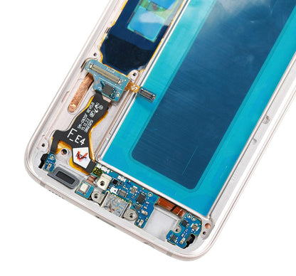REPLACEMENT FOR SAMSUNG GALAXY S7 EDGE SM-G935 SERIES LCD SCREEN AND DIGITIZER ASSEMBLY WITH FRAME - SAPPHIRE