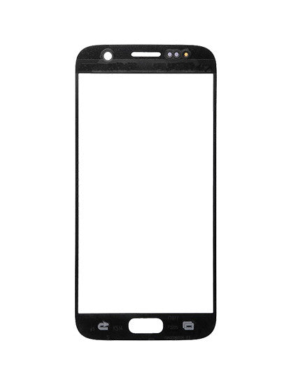REPLACEMENT FOR SAMSUNG GALAXY S7 FRONT GLASS LENS REPLACEMENT WITH LOGO - WHITE