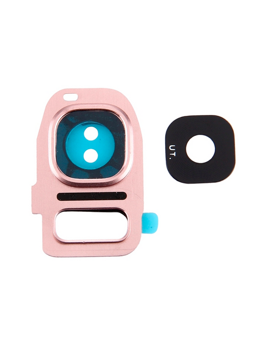 REPLACEMENT FOR SAMSUNG GALAXY S7S7 EDGE REAR CAMERA HOLDER WITH LENS - ROSE
