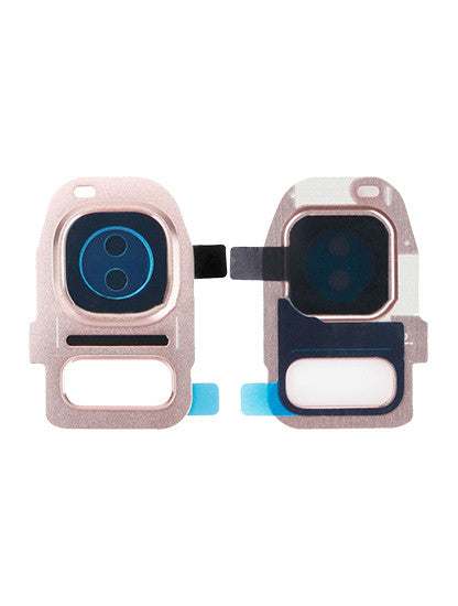 REPLACEMENT FOR SAMSUNG GALAXY S7S7 EDGE REAR CAMERA HOLDER WITH LENS - ROSE