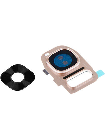 REPLACEMENT FOR SAMSUNG GALAXY S7S7 EDGE REAR CAMERA HOLDER WITH LENS - ROSE