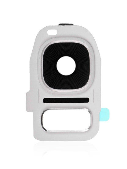 REPLACEMENT FOR SAMSUNG GALAXY S7/S7 EDGE REAR CAMERA HOLDER WITH LENS - SILVER