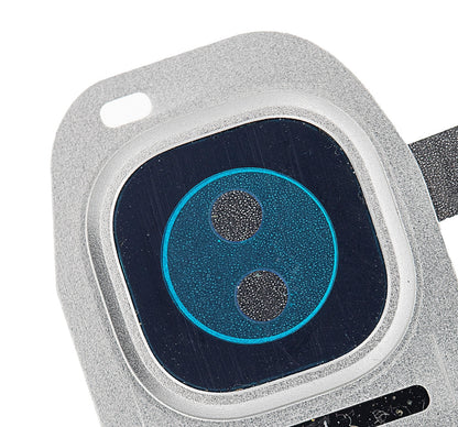 REPLACEMENT FOR SAMSUNG GALAXY S7/S7 EDGE REAR CAMERA HOLDER WITH LENS - SILVER