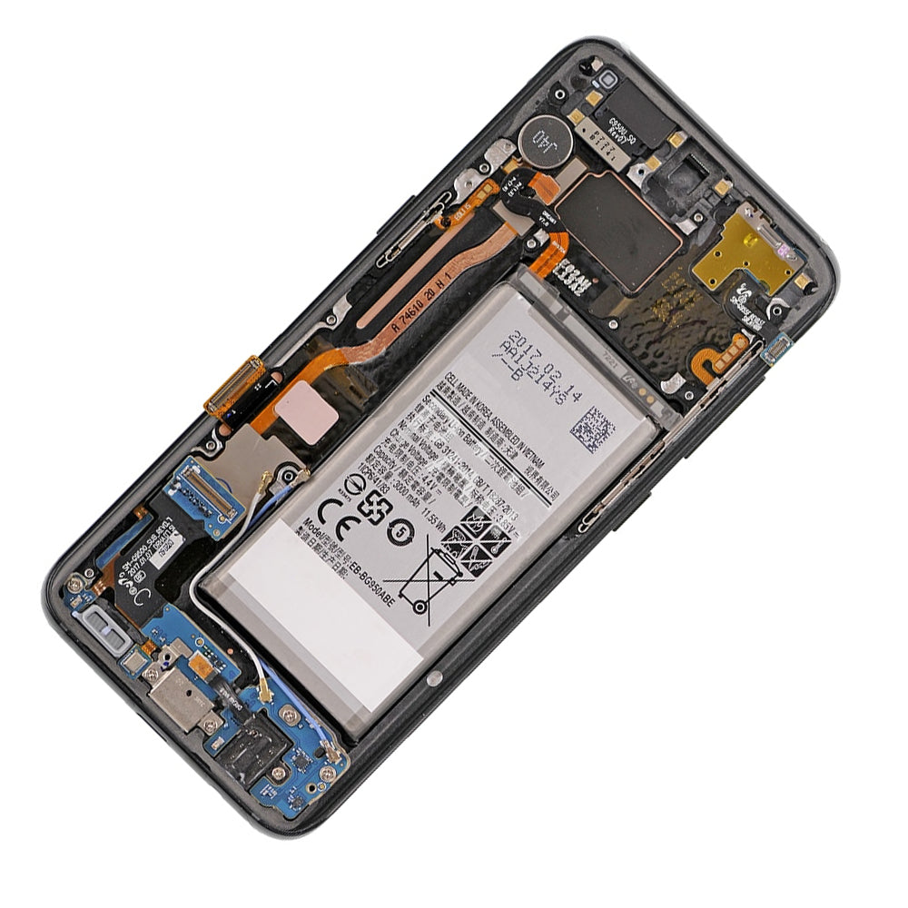 REPLACEMENT FOR SAMSUNG GALAXY S8 SM-G950 LCD SCREEN ASSEMBLY WITH FRAME - BLACK