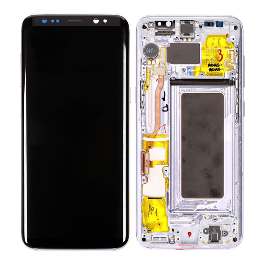 REPLACEMENT FOR SAMSUNG GALAXY S8 SM-G950 LCD SCREEN ASSEMBLY WITH FRAME - SILVER