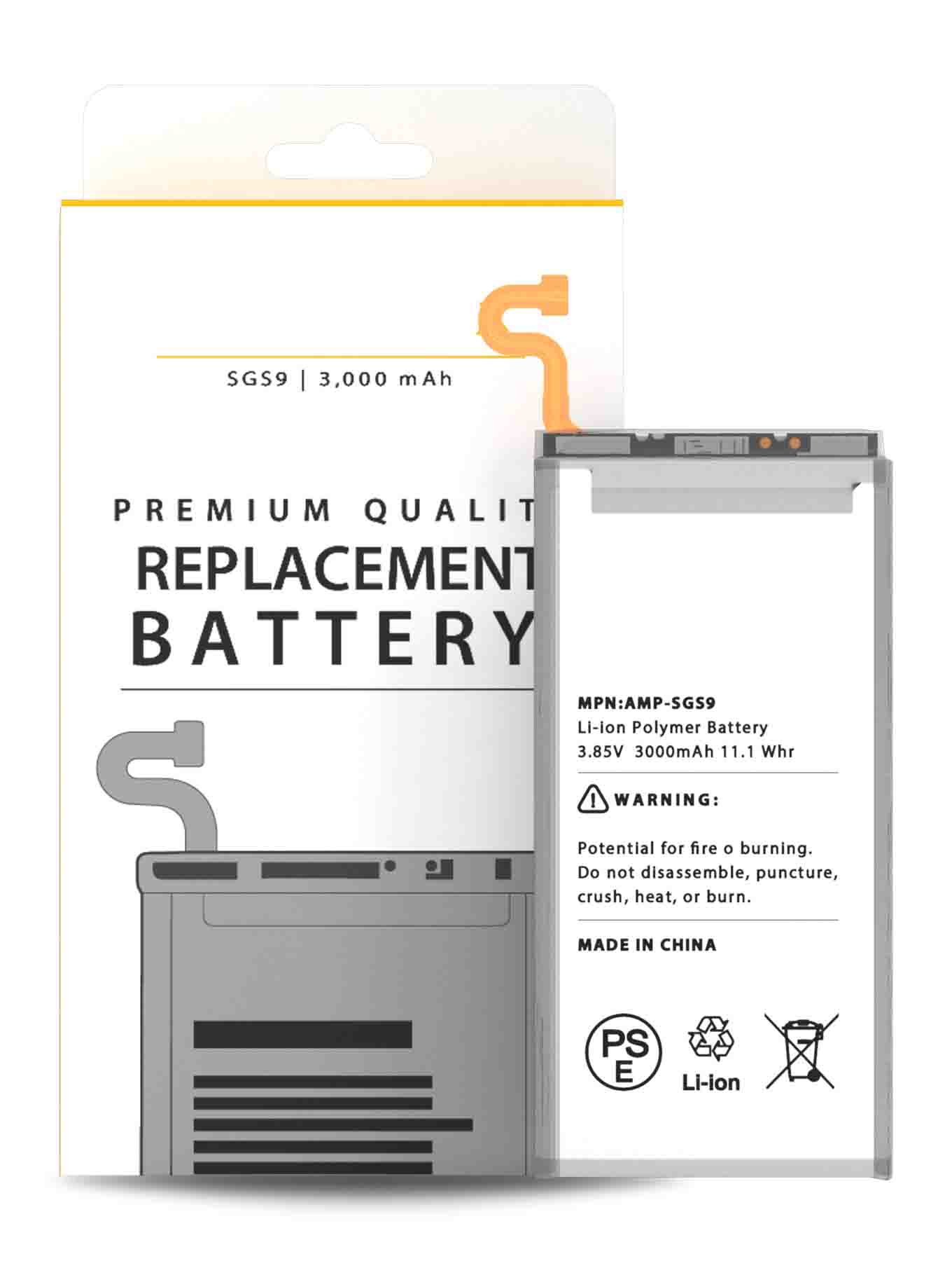 REPLACEMENT FOR SAMSUNG GALAXY S9 BATTERY 3000MAH