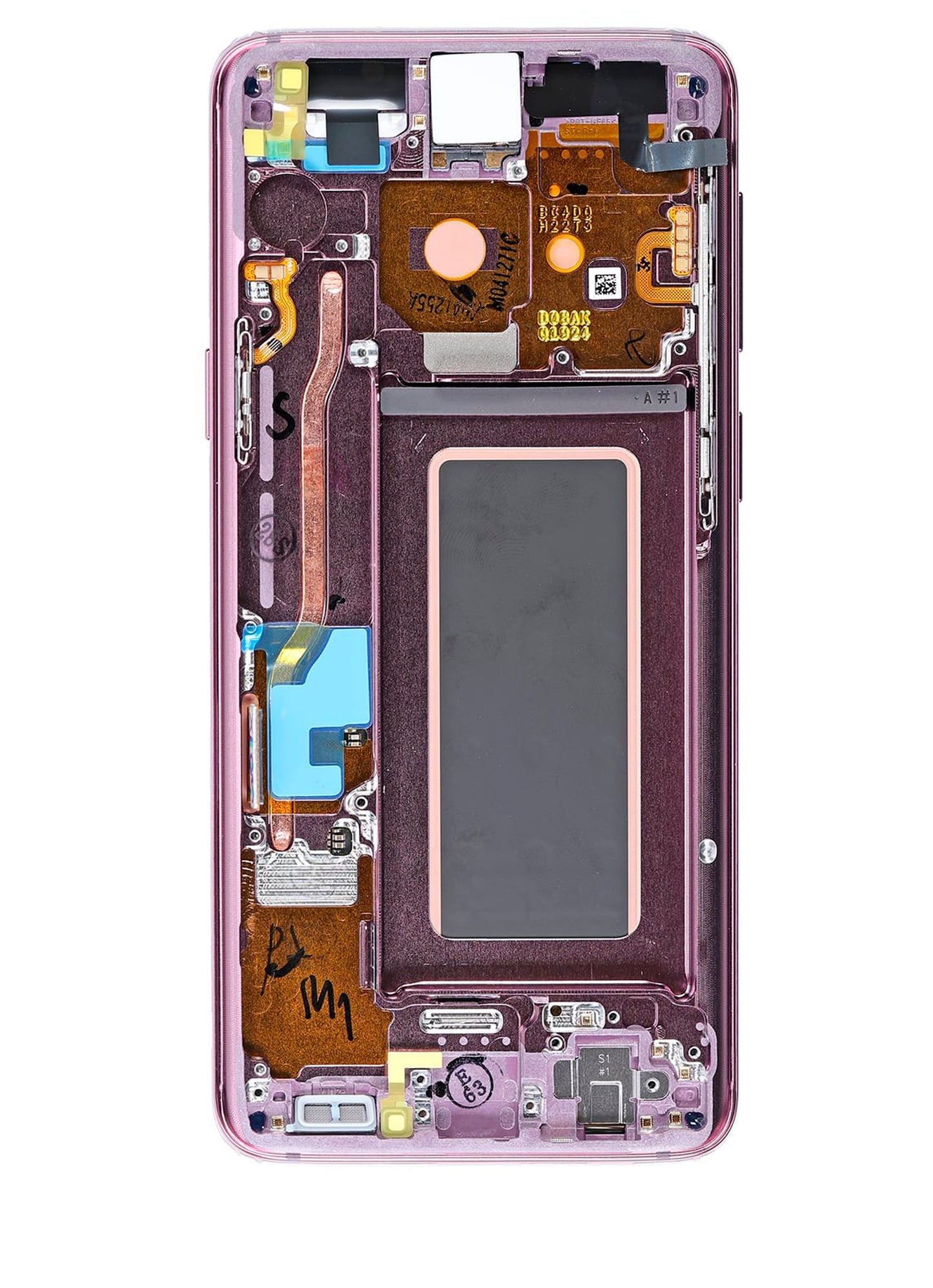 REPLACEMENT FOR SAMSUNG GALAXY S9 SM-960 LCD SCREEN DIGITIZER ASSEMBLY WITH FRAME - PURPLE