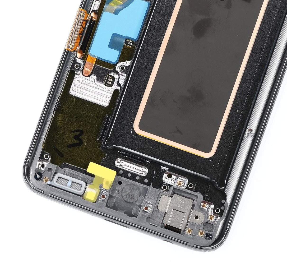 REPLACEMENT FOR SAMSUNG GALAXY S9 SM-960 LCD SCREEN DIGITIZER ASSEMBLY WITH FRAME - GREY