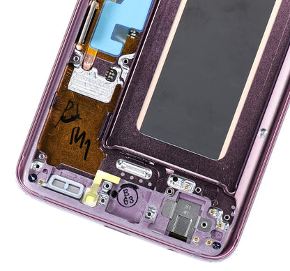 REPLACEMENT FOR SAMSUNG GALAXY S9 SM-960 LCD SCREEN DIGITIZER ASSEMBLY WITH FRAME - PURPLE