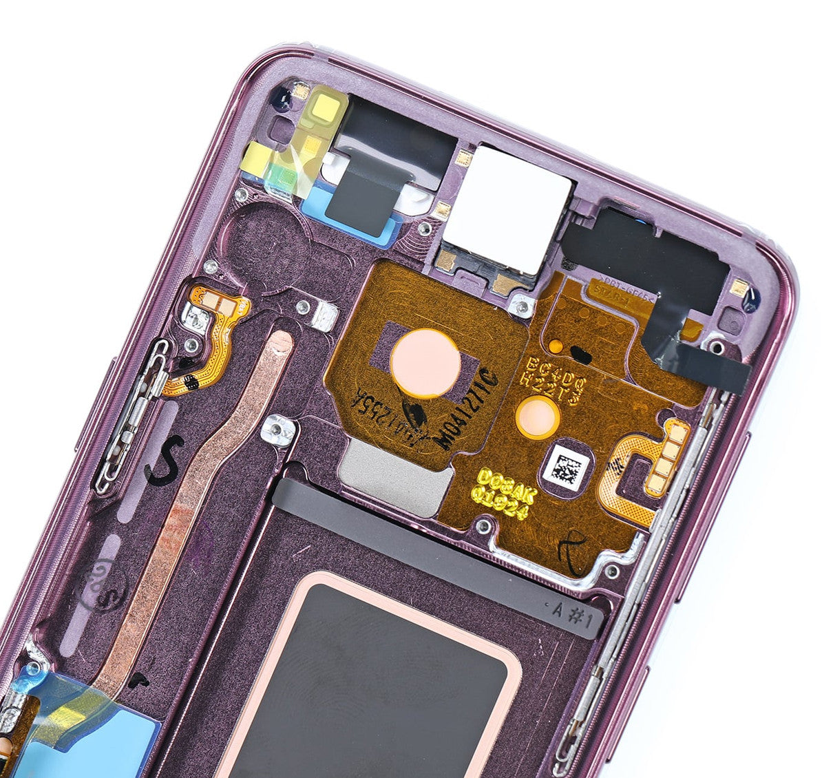 REPLACEMENT FOR SAMSUNG GALAXY S9 SM-960 LCD SCREEN DIGITIZER ASSEMBLY WITH FRAME - PURPLE